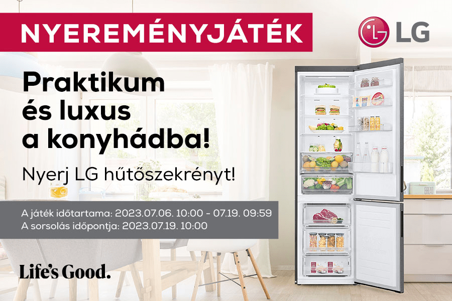 Nyerj egy LG hűtőszekrényt!