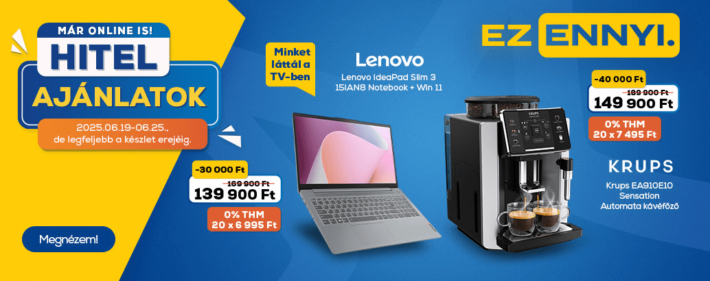 Promóciós hitel ajánlatok az Euronics-ban! Ez ennyi.