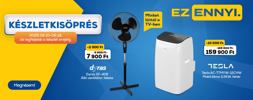 Készletkisöprés az Euronics-nál! Ez ennyi.