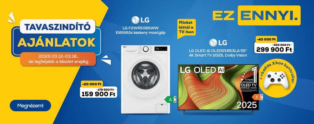 Tavaszindító ajánlatok az Euronics-nál! Ez ennyi.