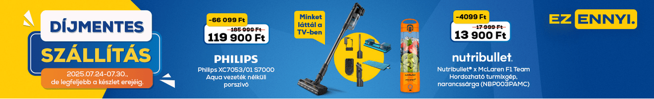 Díjmentes szállítás az Euronics-nál! Ez ennyi.