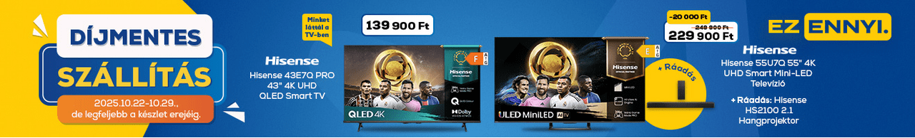 Díjmentes szállítás az Euronics-nál! Ez ennyi.