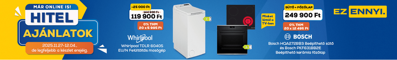 Promóciós hitel ajánlatok az Euronics-ban! Ez ennyi.