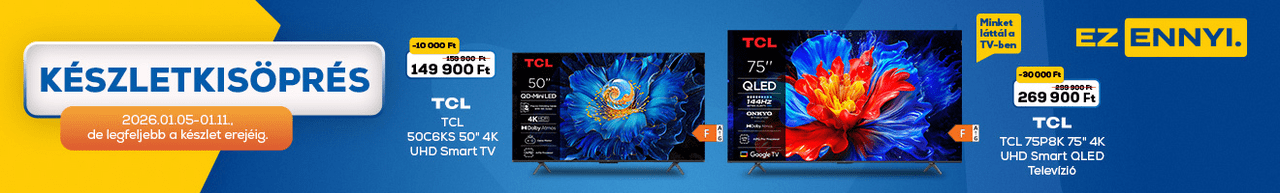 Készletkisöprés az Euronics-nál! Ez ennyi.