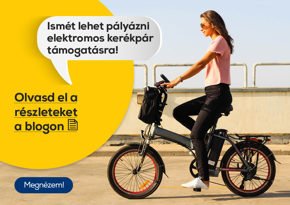 Ismét lehet pályázni elektromos kerékpár támogatásra, olvasd el a részleteket a blogon!