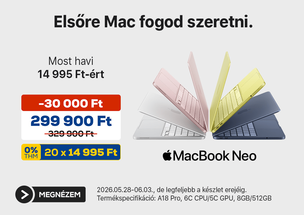 MacBook Neo. Elsőre Mac fogod szeretni.