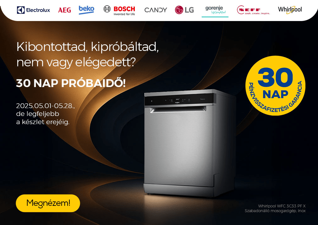 Kibontottad, kipróbáltad, nem vagy elégedett? 30 nap próbaidő!