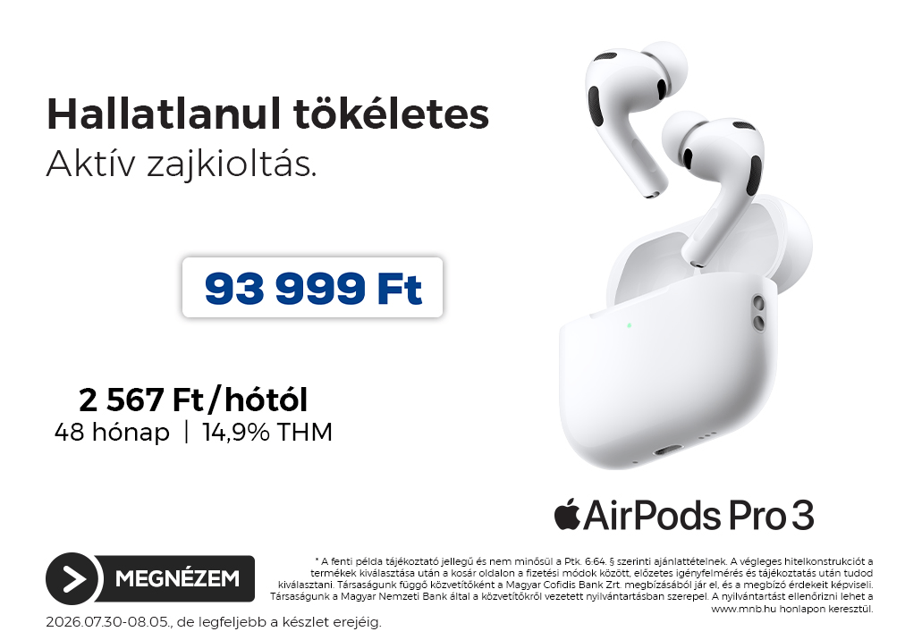Hallatlanul tökéletes Aktív zajkioltás.