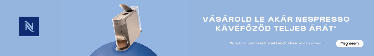 Vásárold le akár Nespresso kávéfőződ teljes árát az első 5 kávékapszula rendelésed során.