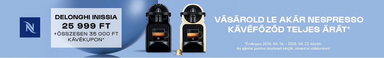 Vásárold le akár a Nespresso kávéfőződ teljes árát!