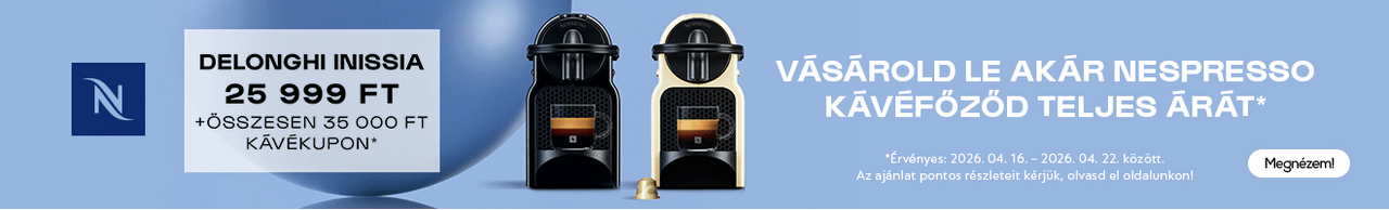 Vásárold le akár a Nespresso kávéfőződ teljes árát!