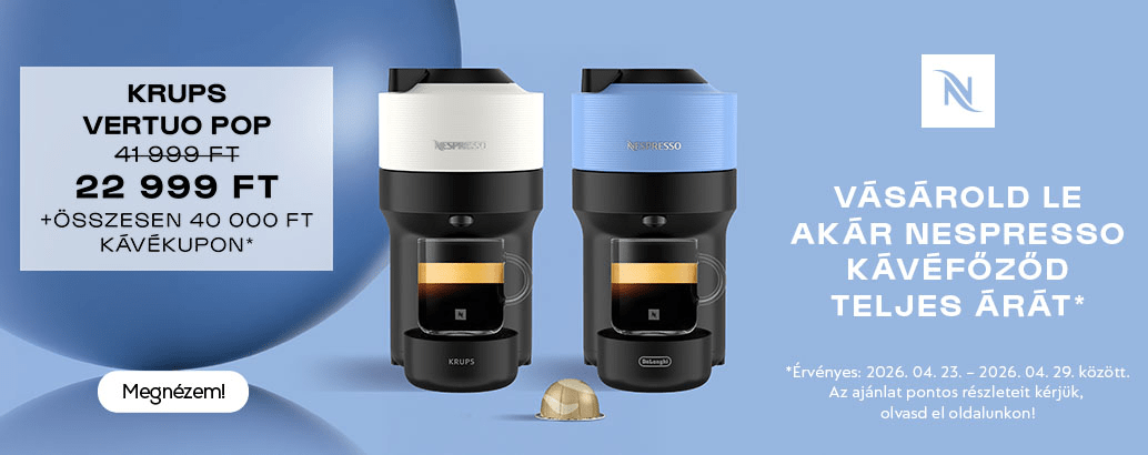 Vásárold le akár a Nespresso kávéfőződ teljes árát!