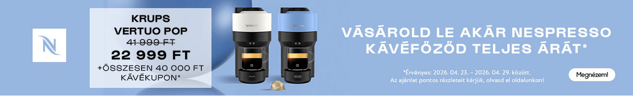 Vásárold le akár a Nespresso kávéfőződ teljes árát!