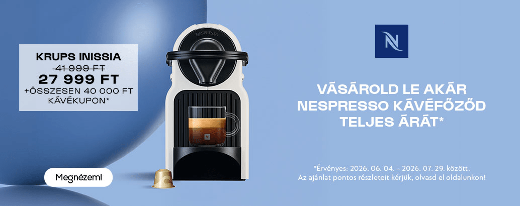 Vásárold le akár a Nespresso kávéfőződ teljes árát!