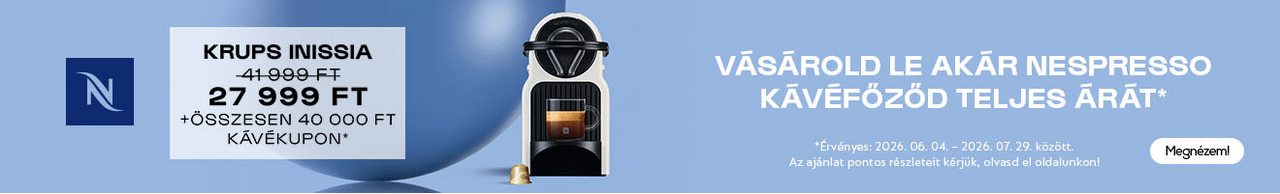 Vásárold le akár a Nespresso kávéfőződ teljes árát!