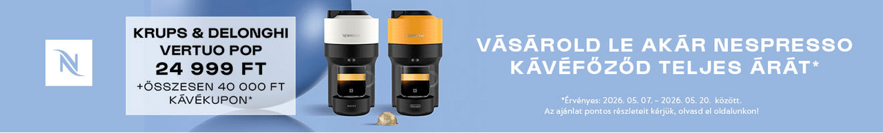 Vásárold le akár a Nespresso kávéfőződ teljes árát!