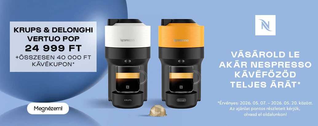 Vásárold le akár a Nespresso kávéfőződ teljes árát!
