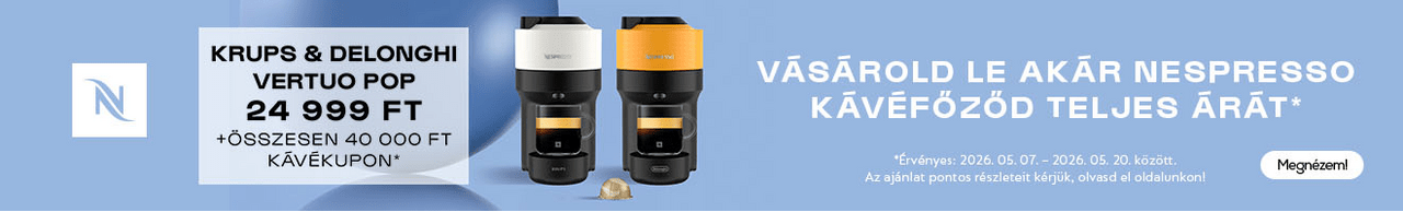 Vásárold le akár a Nespresso kávéfőződ teljes árát!