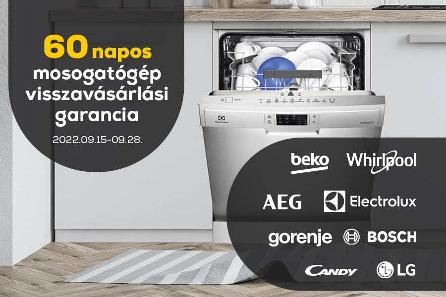 60 napos mosogatógép visszavásárlási garancia