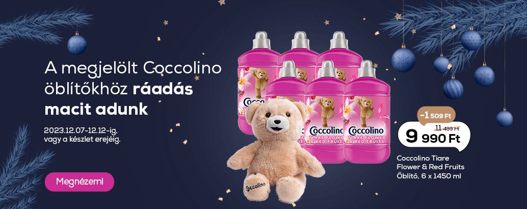 Coccolino öblítőkhöz ráadás maci