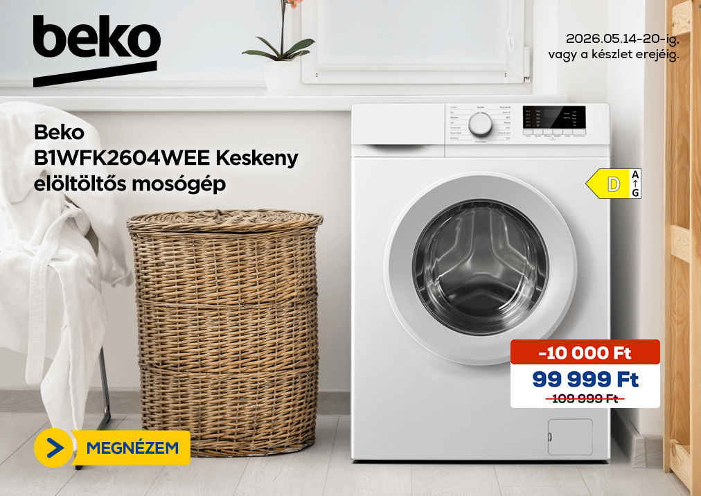 Beko B1WFK2604WEE Keskeny elöltöltős mosógép