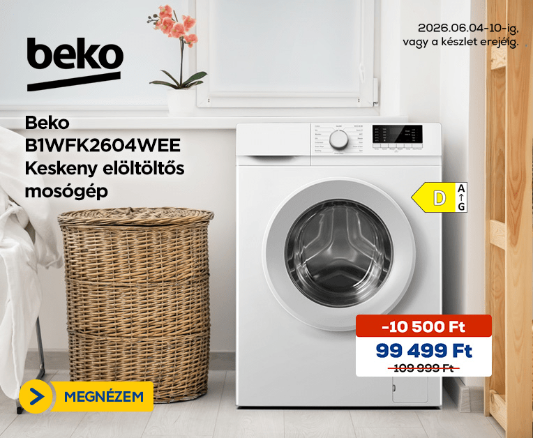 Beko B1WFK2604WEE Keskeny elöltöltős mosógép