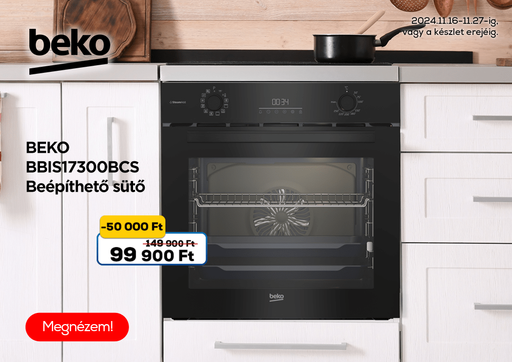 BEKO BBIS17300BCS, Beépíthető sütő