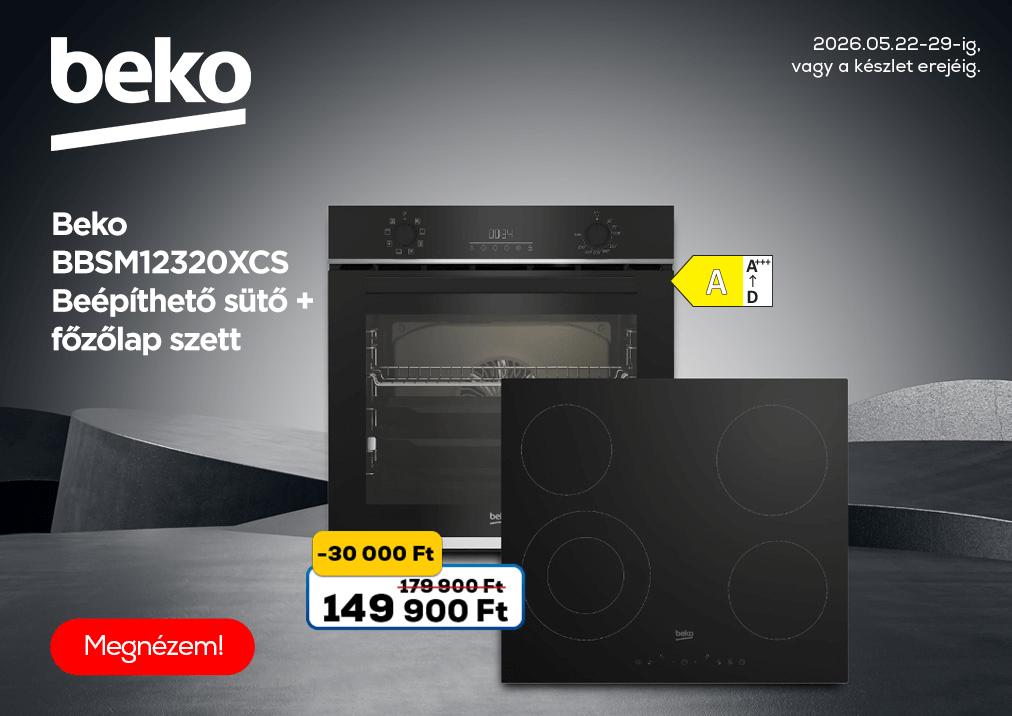 Beko BBSM12320XCS Beépíthető sütő + főzőlap szett