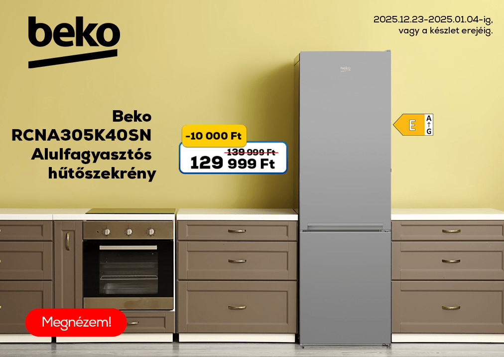Beko RCNA305K40SN Alulfagyasztós hűtőszekrény