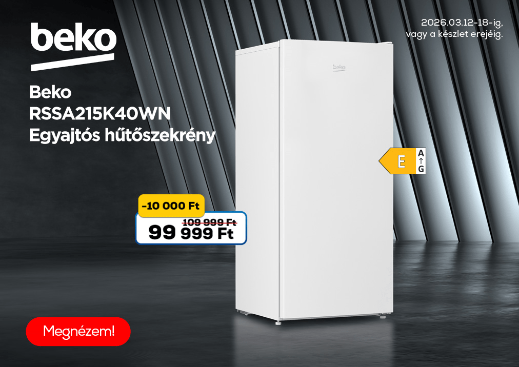 Beko RSSA215K40WN Egyajtós hűtőszekrény