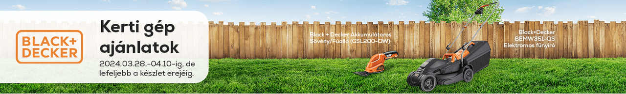 Black+Decker kerti gép ajánlatok