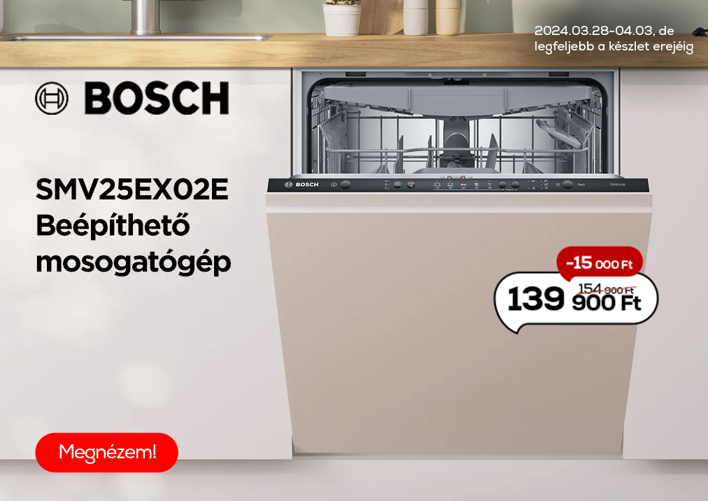 BOS SMV25EX02E BI mosogatógép 2 széles 04.03