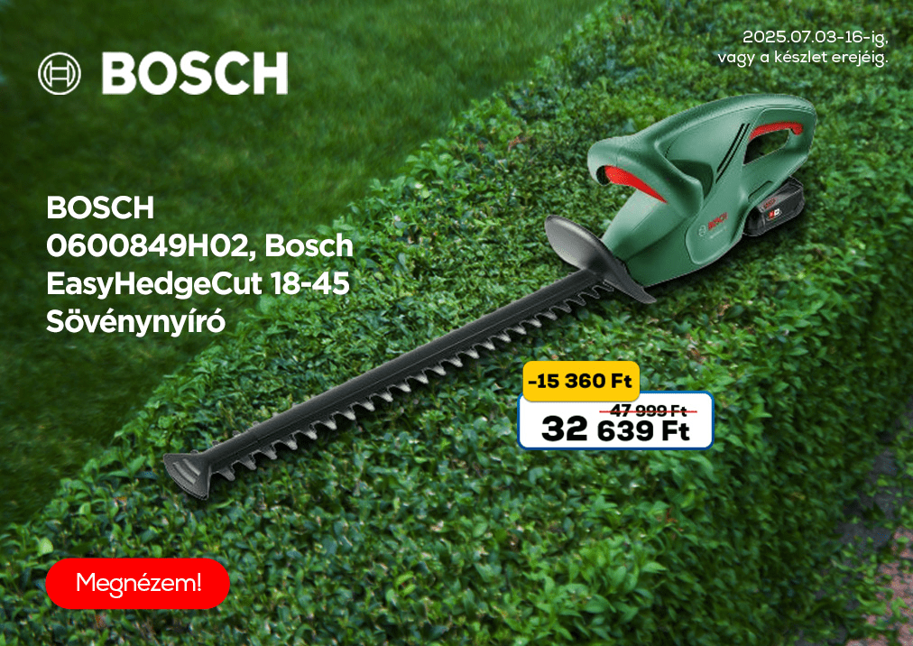 BOSCH 0600849H02, Bosch EasyHedgeCut 18-45 Sövénynyíró,