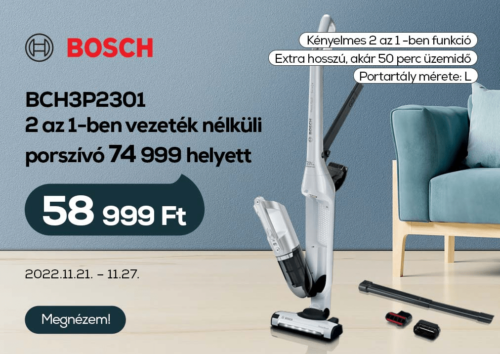Bosch BCH3P2301 2 az 1-ben Kéziporszívó
