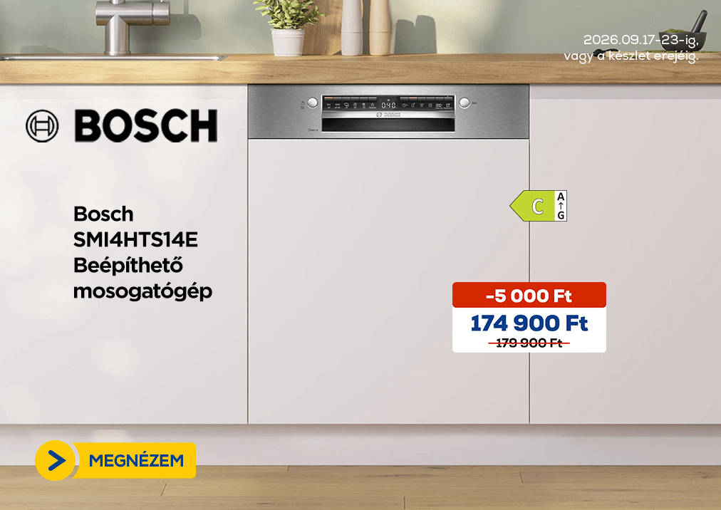 Bosch SMI4HTS14E Beépíthető mosogatógép