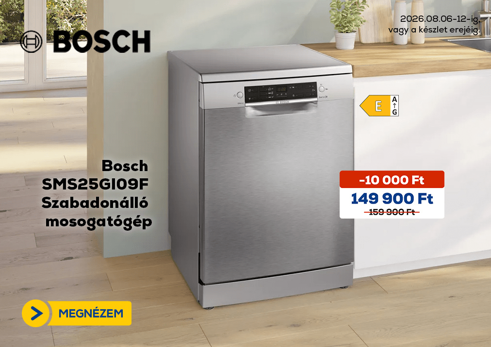 Bosch SMS25GI09F Szabadonálló mosogatógép
