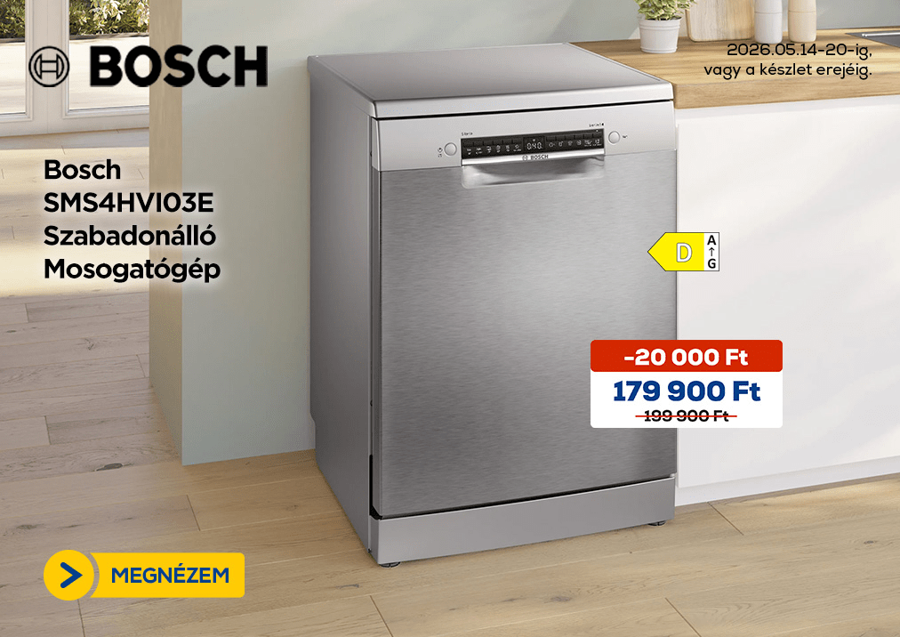 Bosch SMS4HVI03E Szabadonálló Mosogatógép