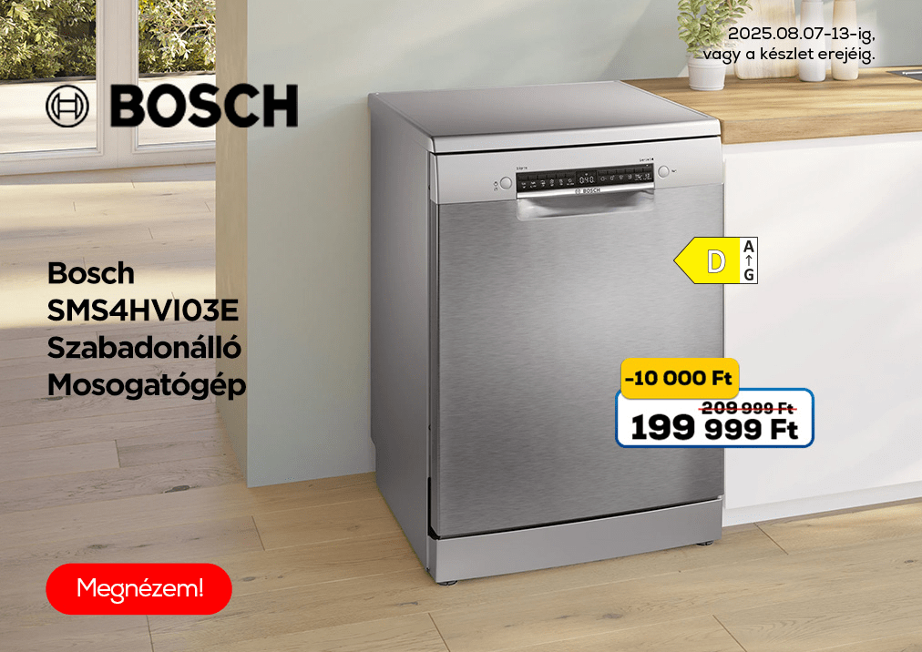 Bosch SMS4HVI03E Szabadonálló Mosogatógép