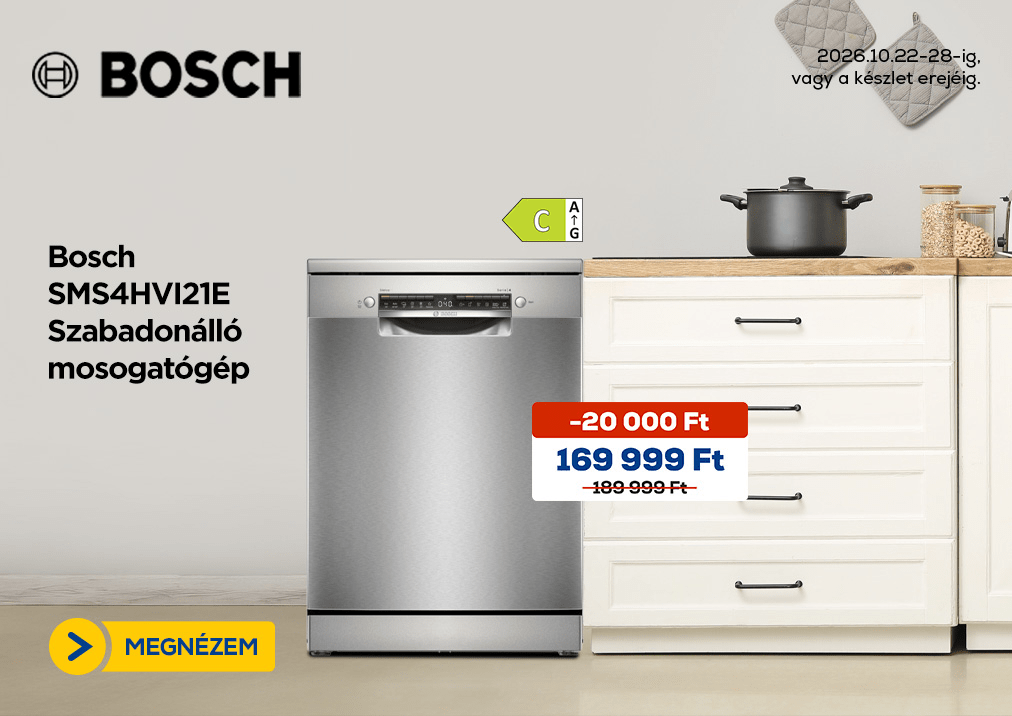 Bosch SMS4HVI21E Szabadonálló mosogatógép