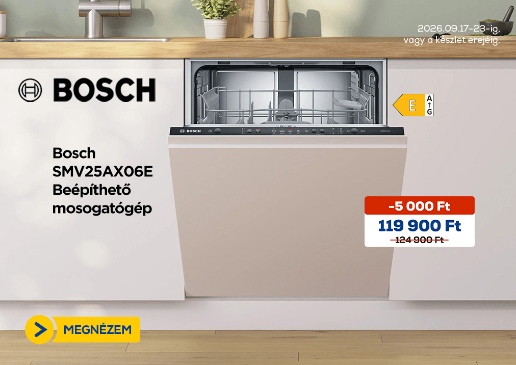 Bosch SMV25AX06E Beépíthető mosogatógép