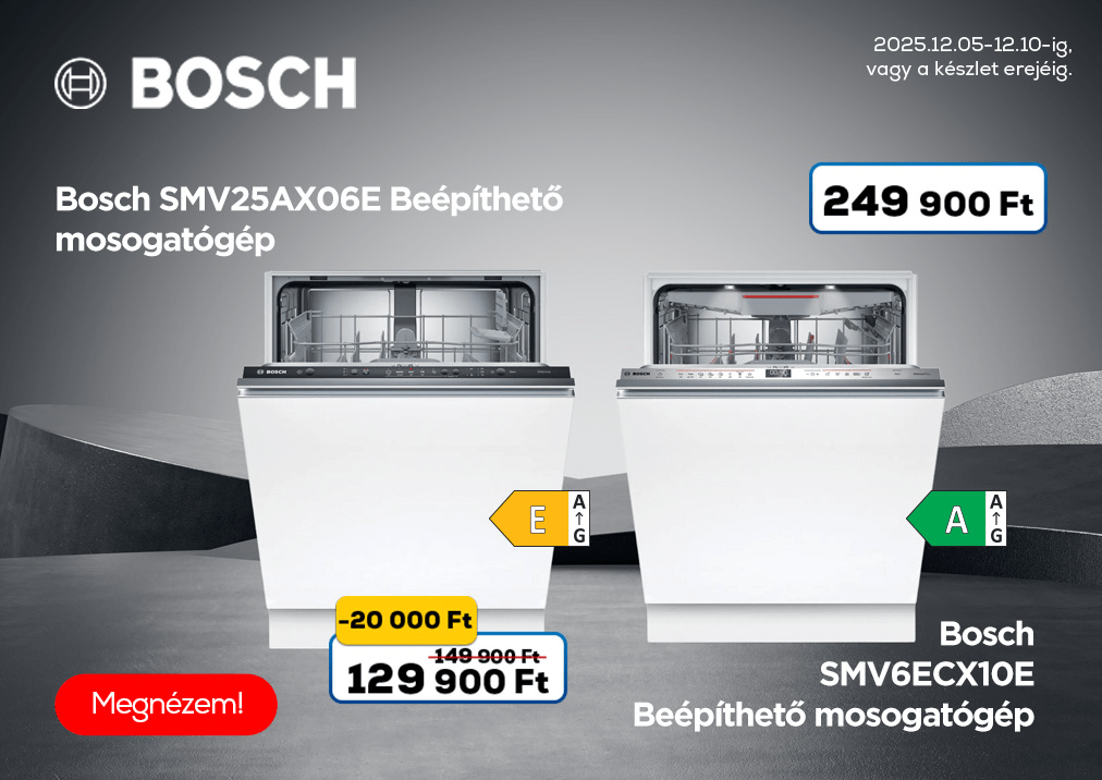 Bosch SMV6ECX10E Beépíthető mosogatógép