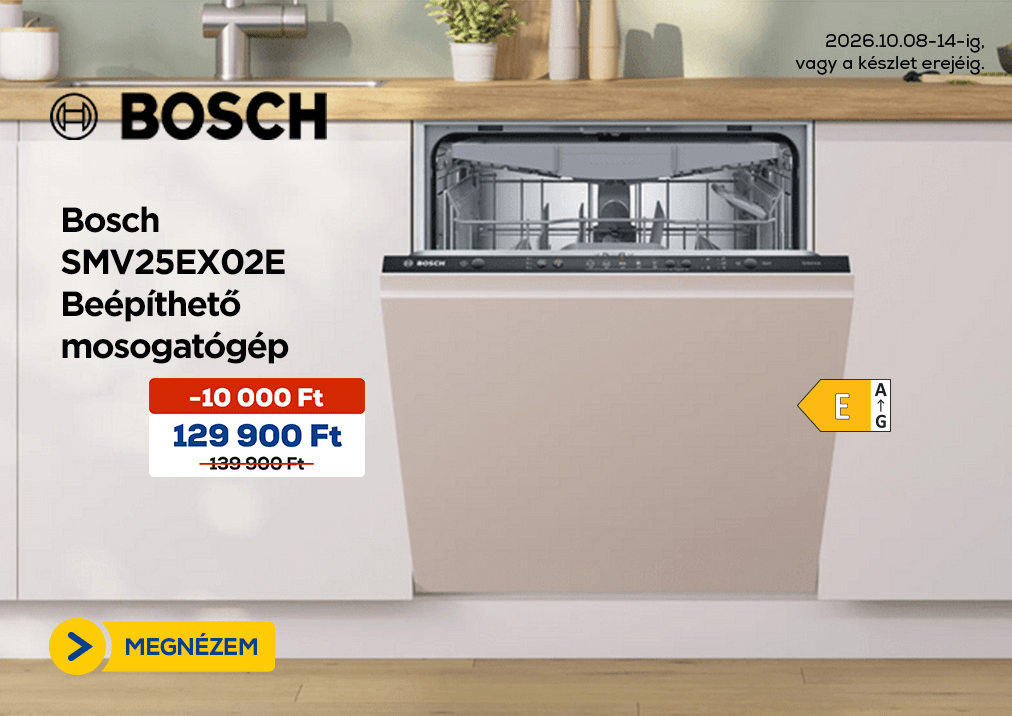 Bosch SMV25EX02E Beépíthető mosogatógép