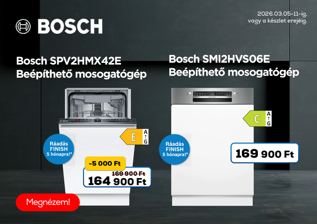 Bosch SPV2HMX42E Beépíthető mosogatógép
