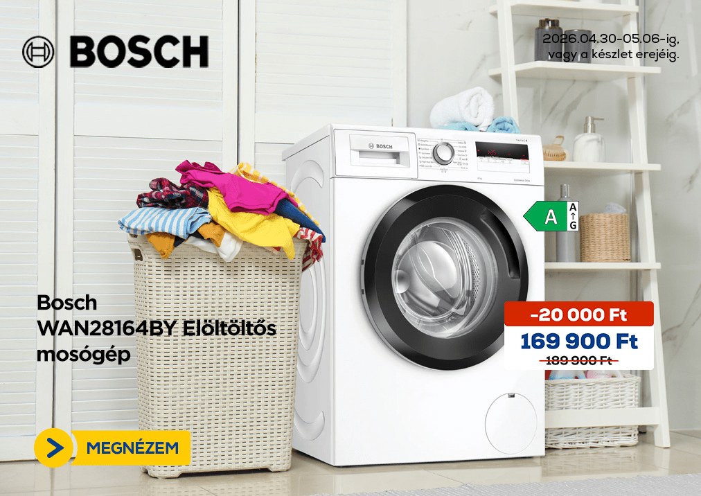 Bosch WAN28164BY Elöltöltős mosógép