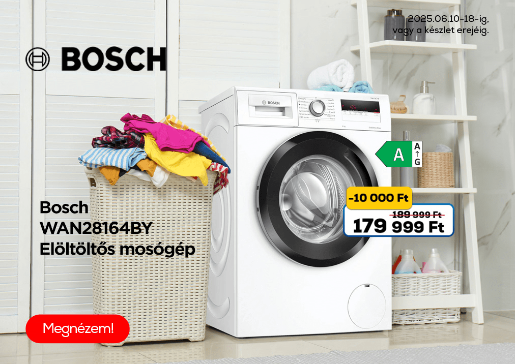 Bosch WAN28164BY Elöltöltős mosógép