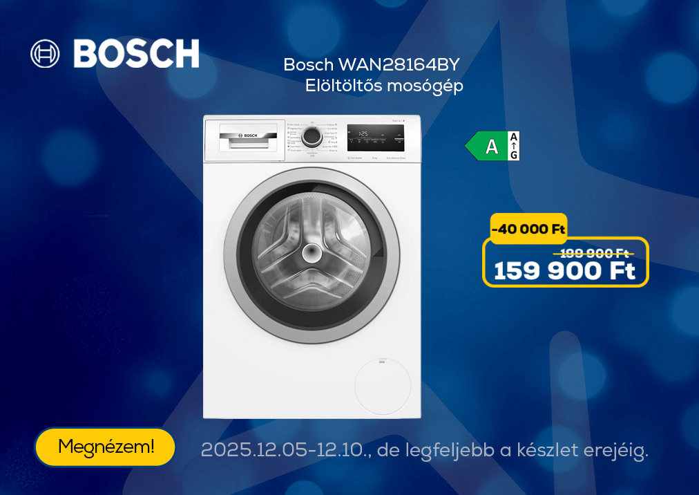 Bosch WAN28164BY Elöltöltős mosógép