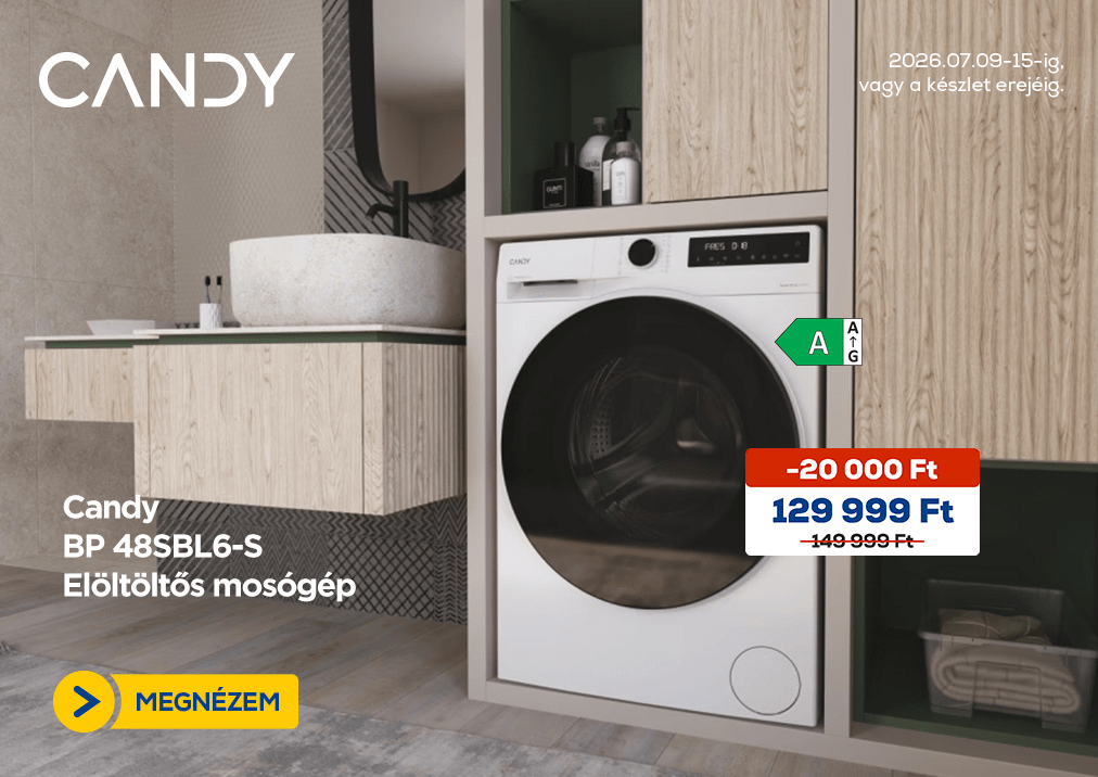 Candy BP 48SBL6-S Elöltöltős mosógép