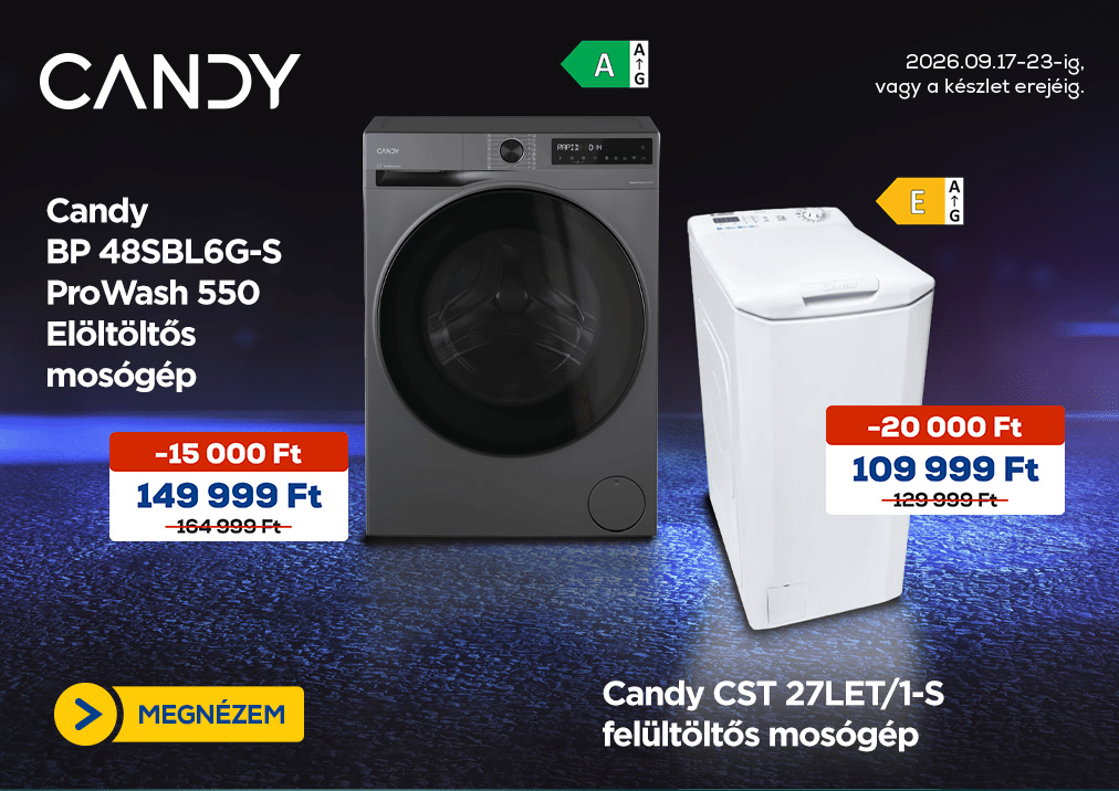 Candy CST 27LET/1-S felültöltős mosógép