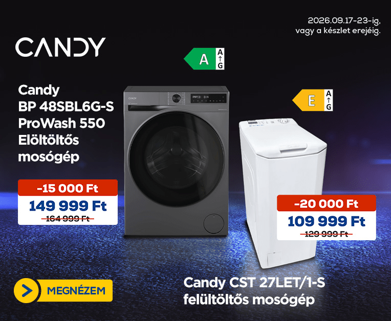 Candy BP 48SBL6G-S ProWash 550 Elöltöltős mosógép