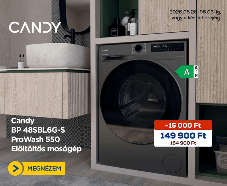 Candy BP 48SBL6G-S ProWash 550 Elöltöltős mosógép